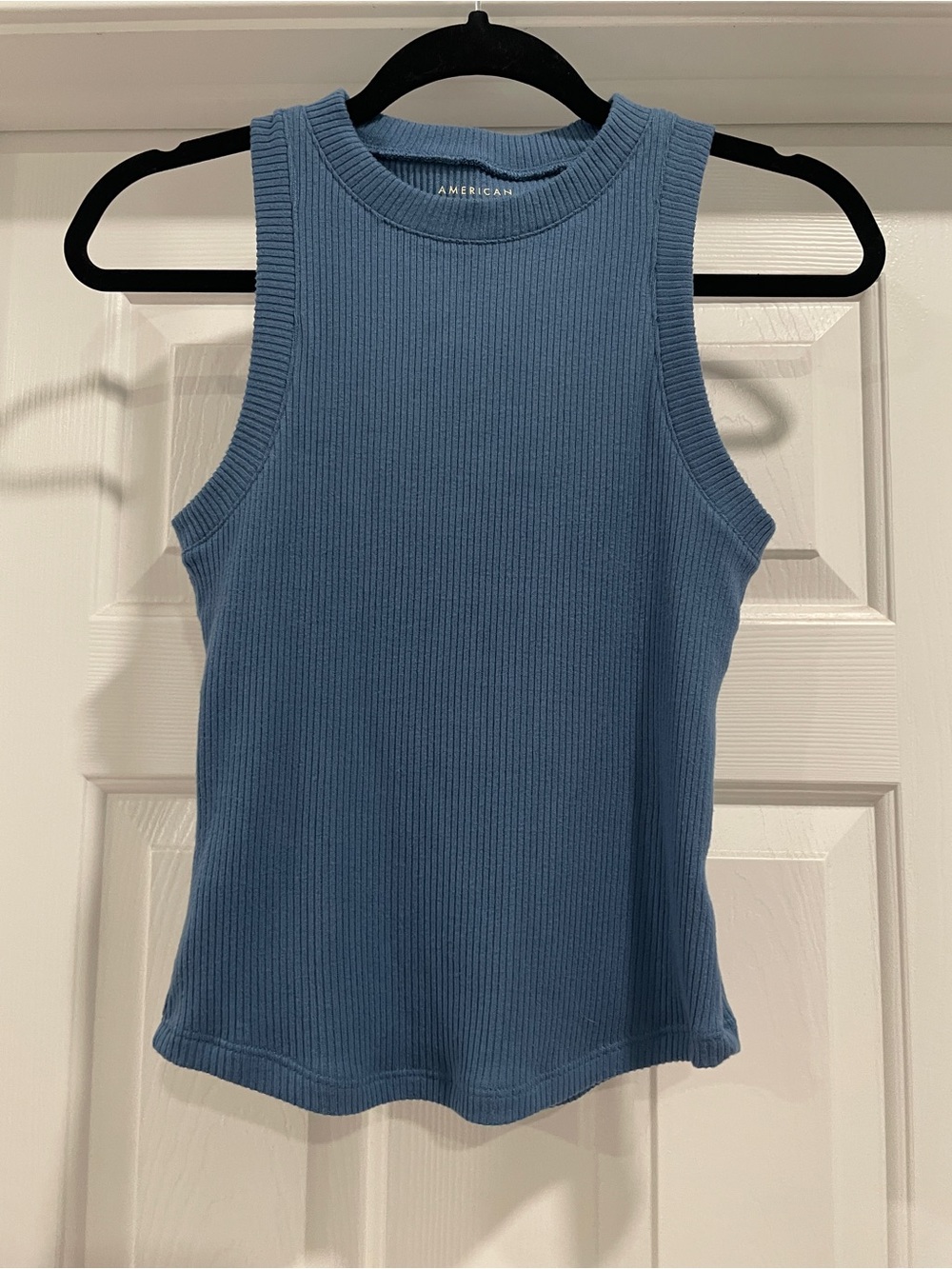 American Eagle Outfitters Ribbed Tank - Dusty Blue